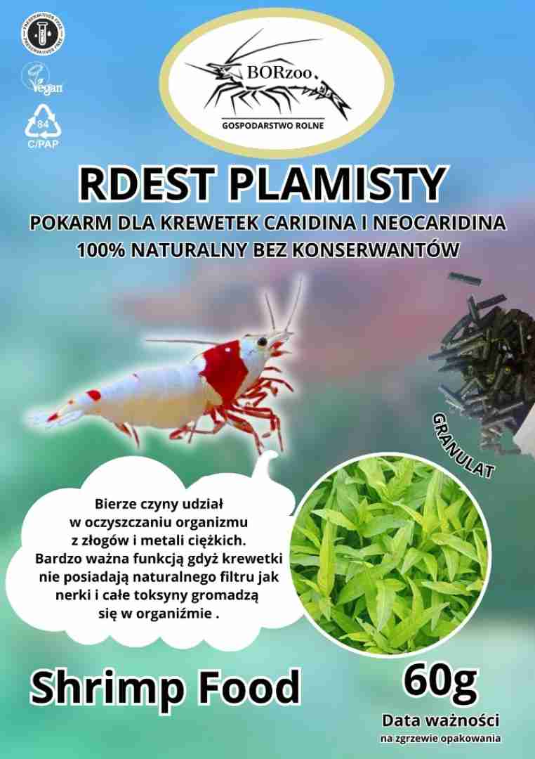Rdest Plamisty - 60g pałeczki. Pokarmy dla krewetek - BORzoo