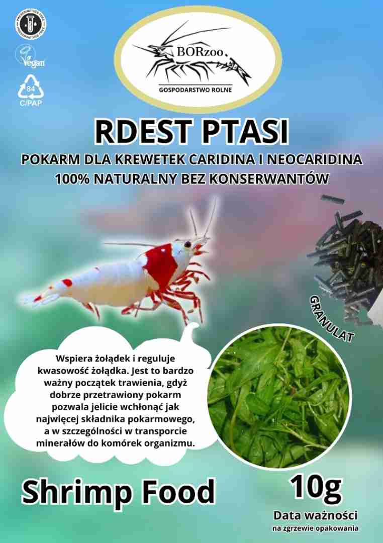 Rdest ptasi - 10g pałeczki. Pokarmy dla krewetek - BORzoo