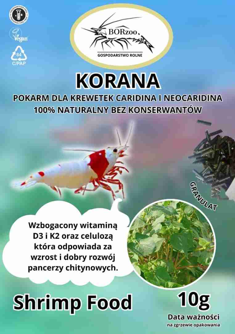 KORANA - 30g pałeczki. Pokarmy dla krewetek - BORzoo