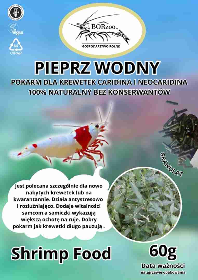 Pieprz Wodny - 60g pałeczki. Pokarmy dla krewetek - BORzoo