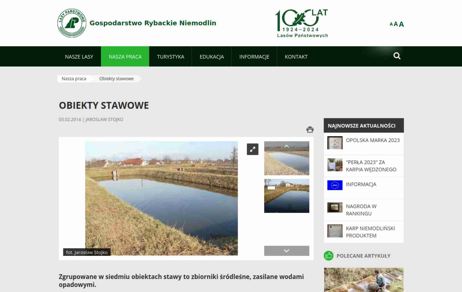 Państwowe Gospodarstwo Leśne. Lasy Państwowe. Gospodarstwo Rybackie Niemodlin