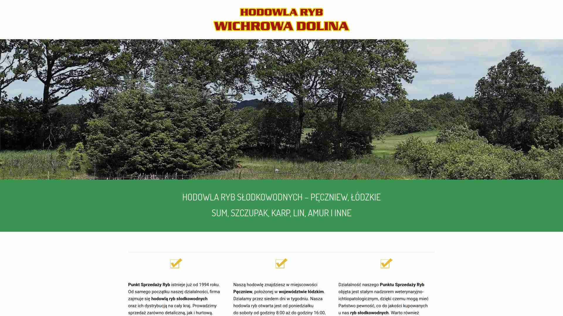 Hodowla ryb - Wichrowa Dolina