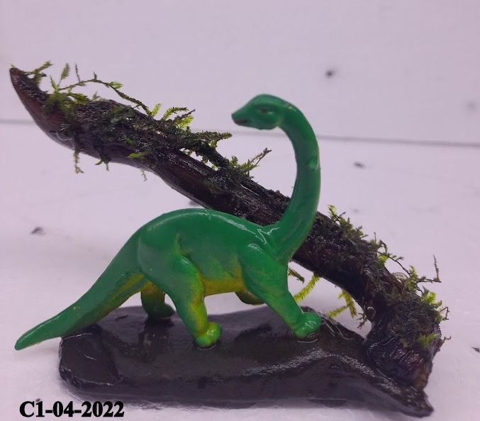 Dinozaur do akwarium. Aranżacja z Java Moss.