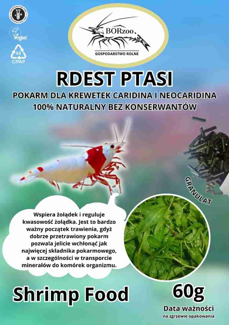 Rdest ptasi - 60g pałeczki. Pokarmy dla krewetek - BORzoo