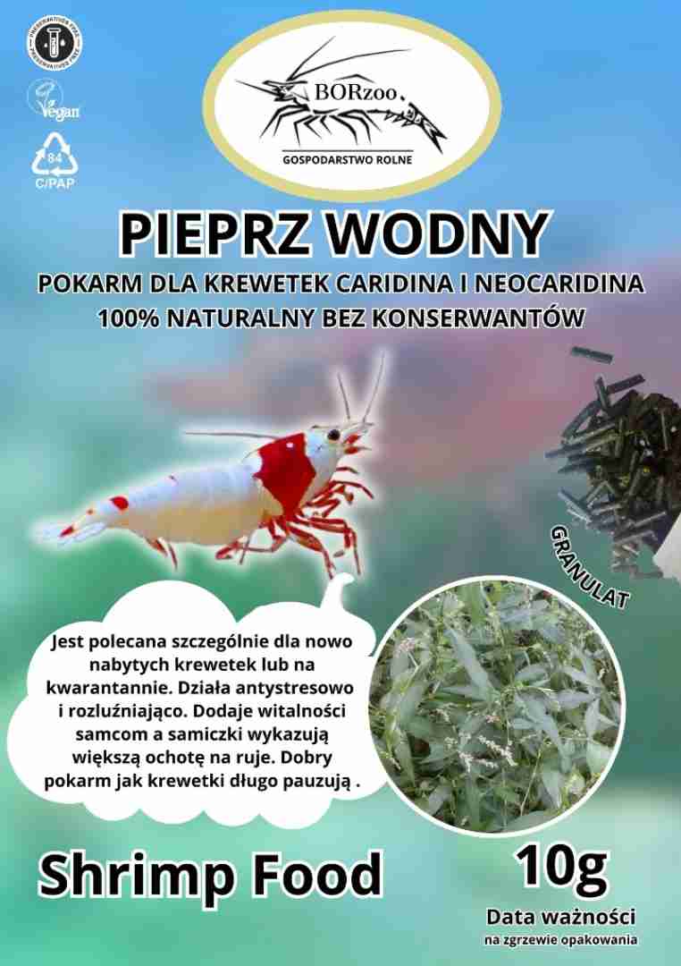 Pieprz Wodny - 10g pałeczki. Pokarmy dla krewetek - BORzoo